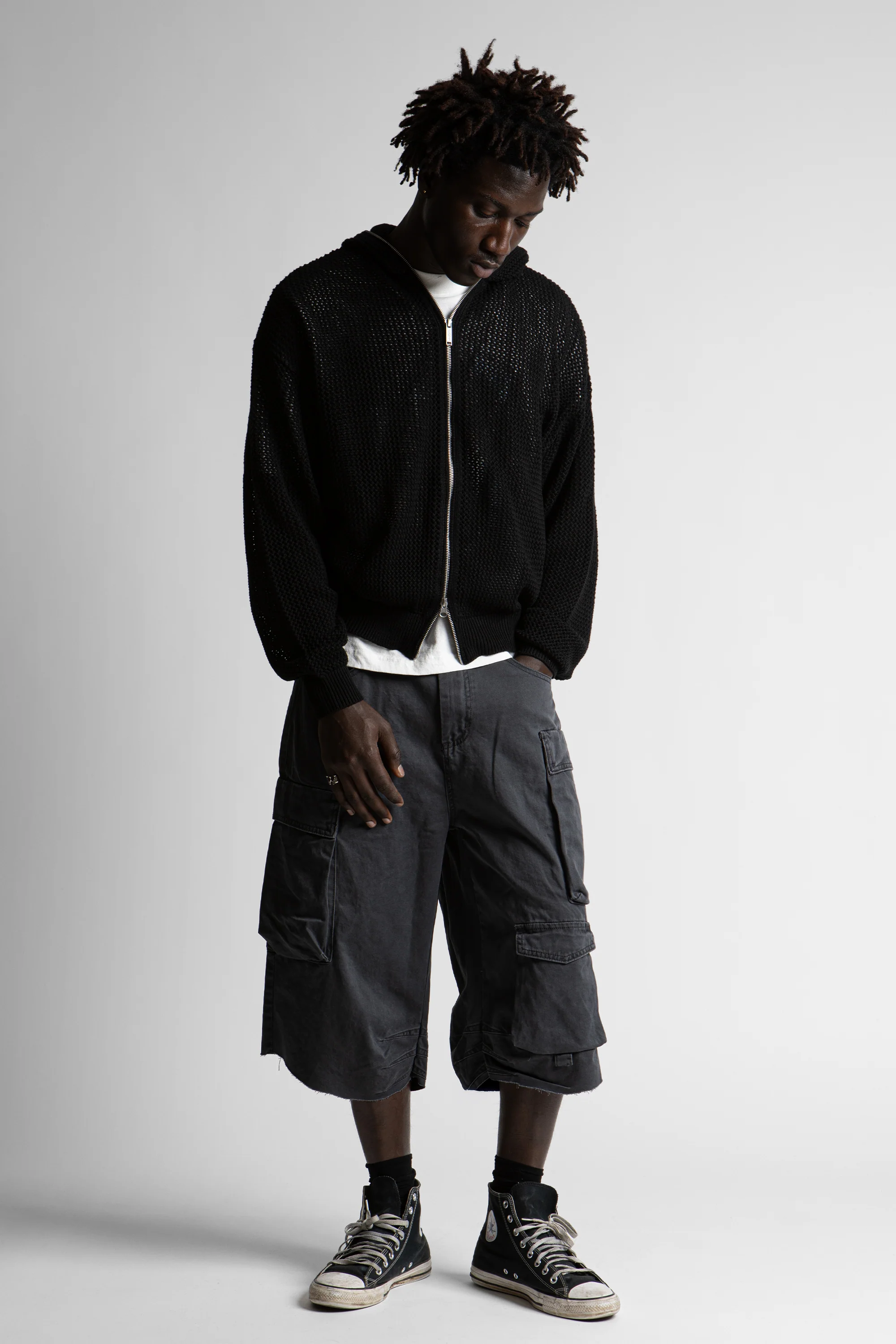 Hoodie Zip Knit Loose Realm - Image 4